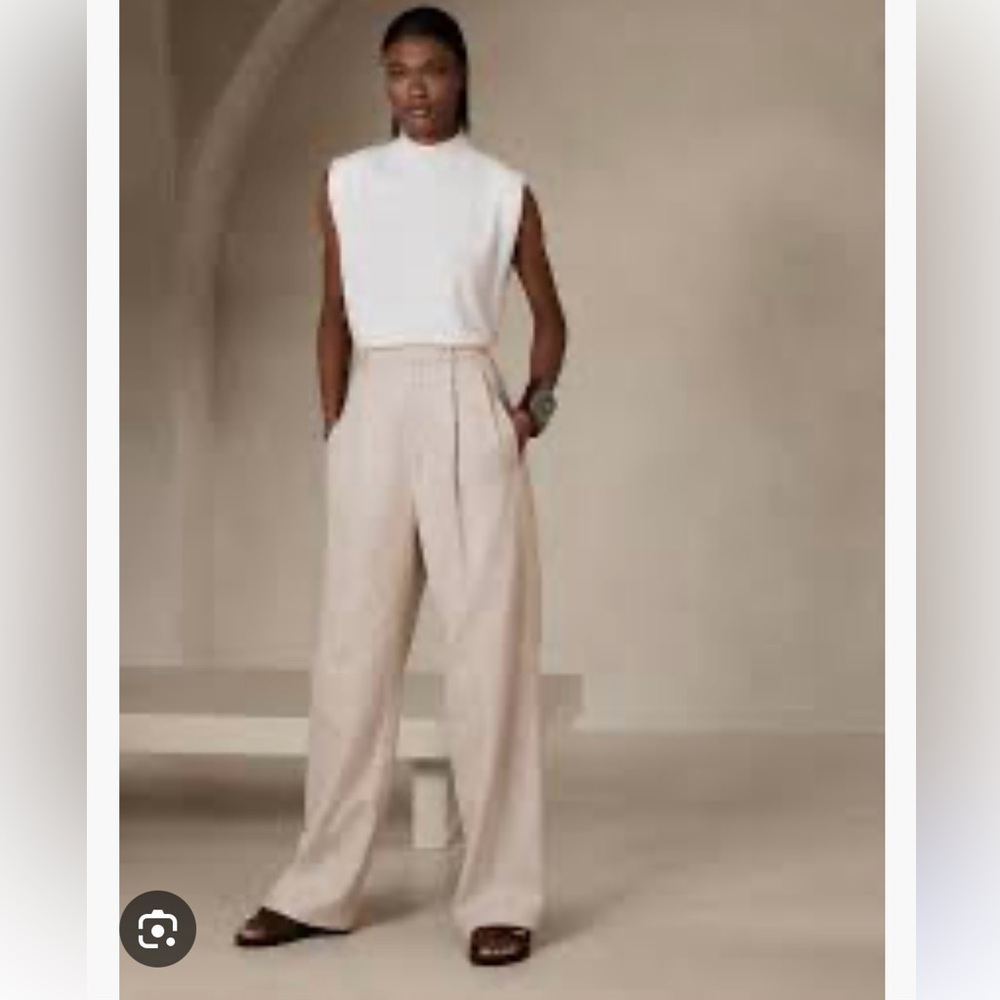Banana Republic Wide Leg Pants in Beige